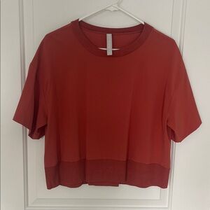 Athleta Rust Short Sleeve Top